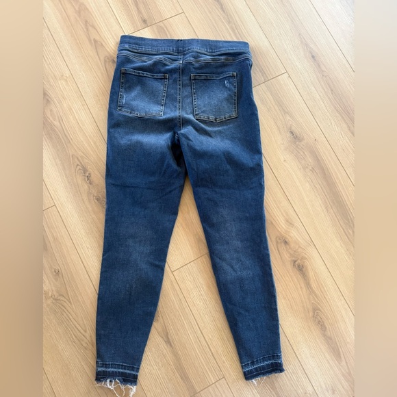 SPANX Dark Blue Distressed Jeggings Size 10-12 (Large) - Picture 5 of 7